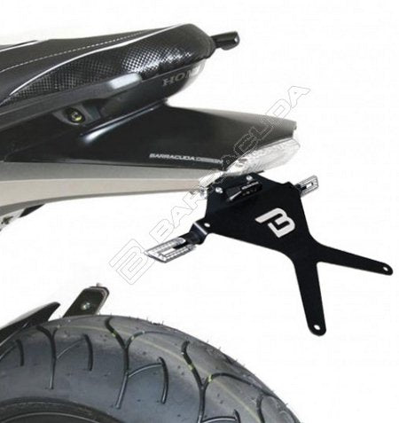 BARRACUDA MOTO KIT LICENCE PLATE RECLINABLE + UNDERTAIL + REAR LED LIGHT E-MARKED | HN6104/07-BN