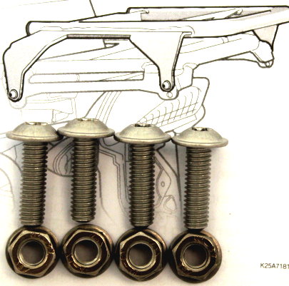 BMW Set, mounting parts, for topcase | 71607696177
