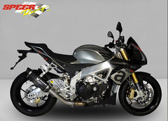 Bodis P-TEC II, Slip-On, Stainless Steel Black for APRILIA Tuono V4 (2011-2016) | ARSV4-014