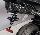 Bodis Exhaust License plate bracket, Stainless Steel Black Powder-Coated | HCBR600-015