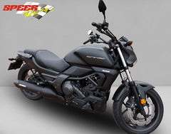Bodis OVAL 1OK-C, Slip-On, Stainless Steel Black for HONDA CTX700 (2014-) | HCTX700-001