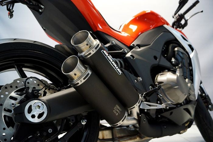 Bodis GPX2-S, Slip-On-set 4-4, Stainless Steel Black for KAWASAKI Z1000 / Z1000R / Z1000SX (2014-2016) | KZ1000-009