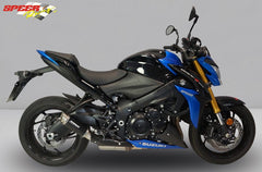 Bodis GPC-RSII with Carbon-Cover, Slip-On, Stainless Steel Black for SUZUKI GSX-S1000/F (2017-2019) | SGSXS1000-006