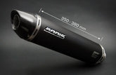Bodis OVAL Q2C, Slip-On-set 4-2, Stainless Steel Black for YAMAHA YZF R1-R1M (2007-2008) | YR1-050