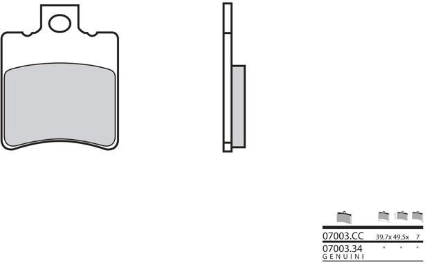 BREMBO Brake Pads 07003CC Organic | 07003CC