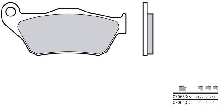 BREMBO Brake Pads 07065XS Carbon Ceramic Organic | 07065XS