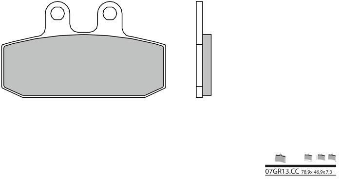 BREMBO Brake Pads 07GR13CC Carbon Ceramic | 07GR13CC