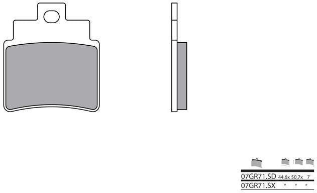 BREMBO Brake Pads 07GR71SD Sintered Metal | 07GR71SD