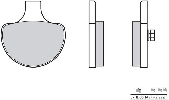 BREMBO Brake Pads 07HD0614 Organic | 07HD0614