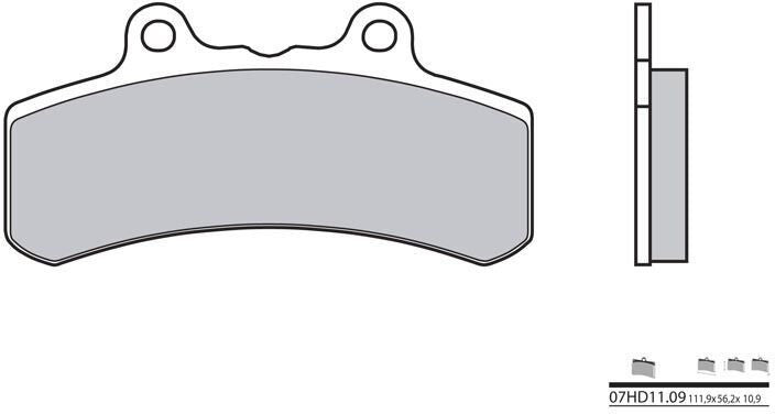 BREMBO Brake Pads 07HD1109 Organic | 07HD1109