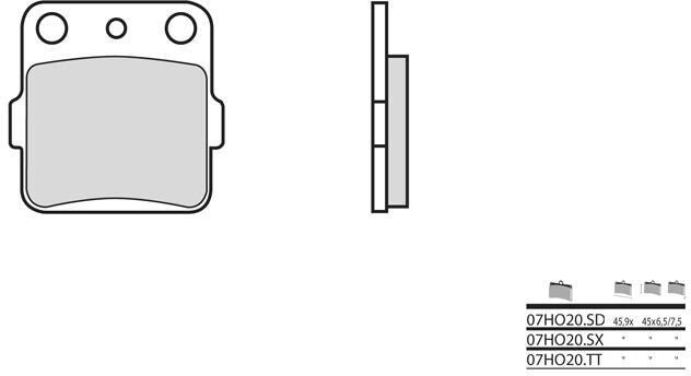BREMBO Brake Pads 07HO20SX Sintered Metal | 07HO20SX