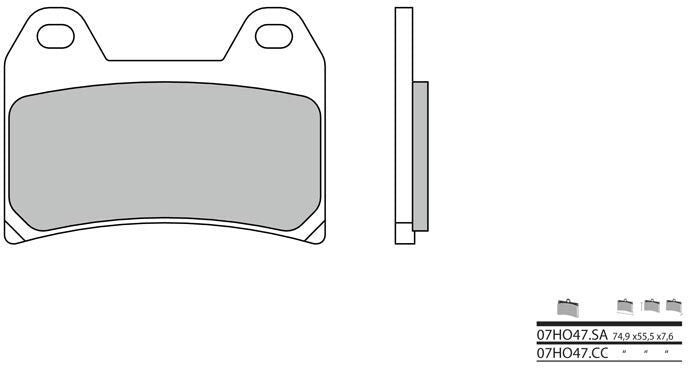 BREMBO Brake Pads 07HO47SA Sintered Metal | 07HO47SA
