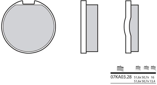 BREMBO Brake Pads 07KA0328 Organic | 07KA0328