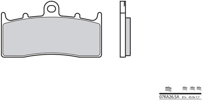 BREMBO Brake Pads 07KA26SA Sintered Metal | 07KA26SA