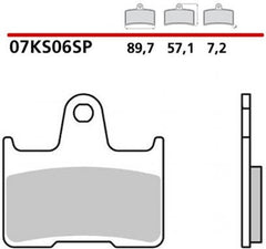 Brembo REAR BRAKE PAD SET BMW M 1000 RR 2020-2022 | 07KS06SP