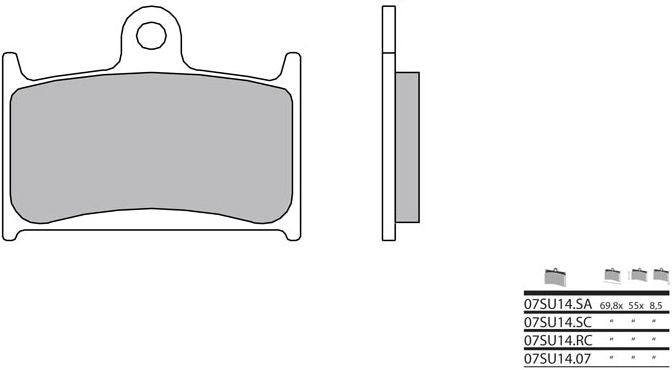 BREMBO Brake Pads 07SU14LA Sintered Metal | 07SU14LA