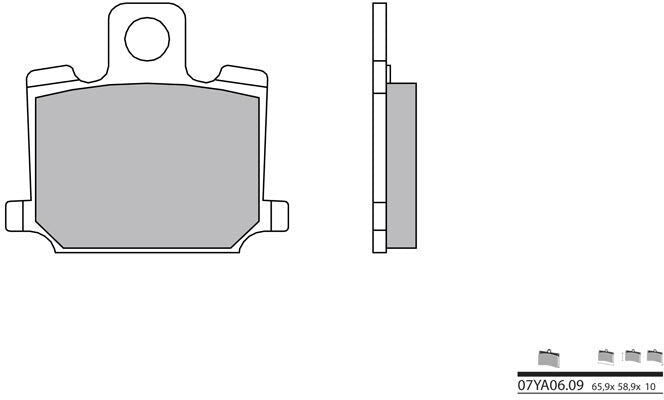 BREMBO Brake Pads 07YA0609 Organic | 07YA0609