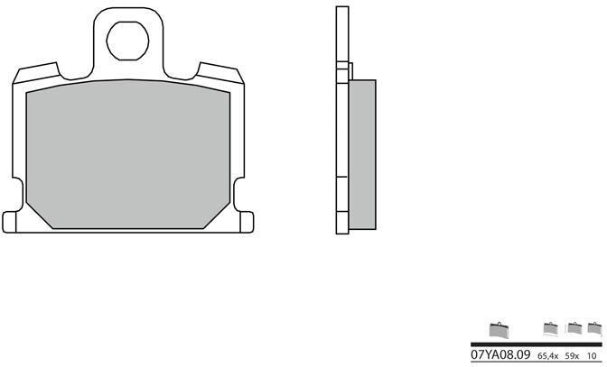 BREMBO Brake Pads 07YA0809 Organic | 07YA0809