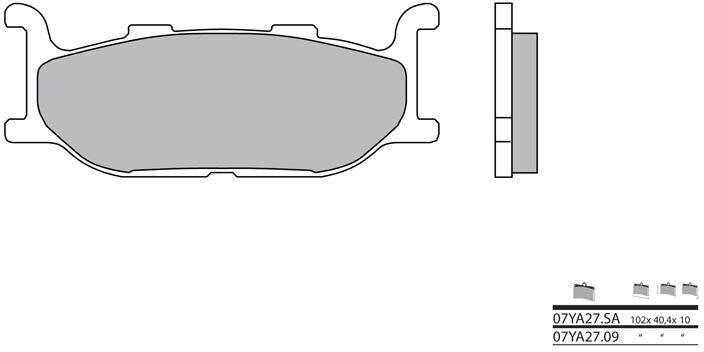 BREMBO Brake Pads 07YA2709 Organic | 07YA2709
