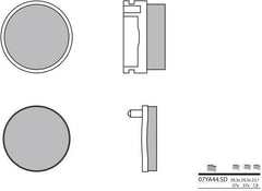 BREMBO Brake Pads 07YA44SD Sintered Metal | 07YA44SD