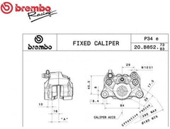 Brembo REAR RIGHT BRAKE CALIPER TITANIUM SERIES P34E | 20B85283
