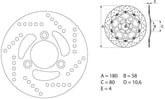 BREMBO Oro Brake Disc Round Fix | 68B40714