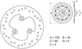 BREMBO Oro Brake Disc Round Fix | 68B40715