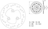 BREMBO Oro Brake Disc Round Fix | 68B40716