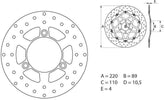 BREMBO Oro Brake Disc Round Fix | 68B40729