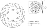 BREMBO Oro Brake Disc Round Fix | 68B40735