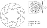 BREMBO Oro Brake Disc Round Fix | 68B40738