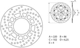 BREMBO Oro Brake Disc Round Fix | 68B40742