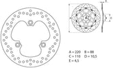 BREMBO Oro Brake Disc Round Fix | 68B40743