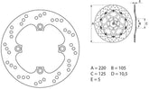 BREMBO Oro Brake Disc Round Fix | 68B40748