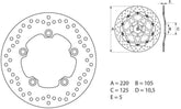 BREMBO Oro Brake Disc Round Fix | 68B40750