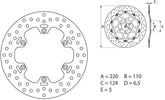 BREMBO Oro Brake Disc Round Fix | 68B40753