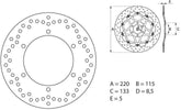 BREMBO Oro Brake Disc Round Fix | 68B40755