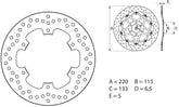 BREMBO Oro Brake Disc Round Fix | 68B40756