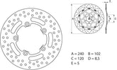 BREMBO Oro Brake Disc Round Fix | 68B40760
