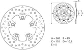 BREMBO Oro Brake Disc Round Fix | 68B40771