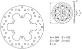 BREMBO Oro Brake Disc Round Fix | 68B40774