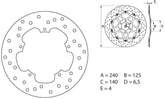 BREMBO Oro Brake Disc Round Fix | 68B40776