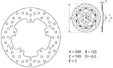 BREMBO Oro Brake Disc Round Fix | 68B40777