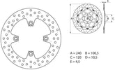 BREMBO Oro Brake Disc Round Fix | 68B40779