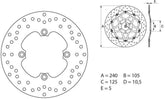 BREMBO Oro Brake Disc Round Fix | 68B40780