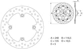 BREMBO Oro Brake Disc Round Fix | 68B40783
