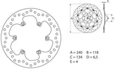 BREMBO Oro Brake Disc Round Fix | 68B40784