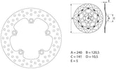BREMBO Oro Brake Disc Round Fix | 68B40785