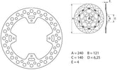 BREMBO Oro Brake Disc Round Fix | 68B40786