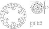 BREMBO Oro Brake Disc Round Fix | 68B40790